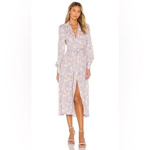 🌸 Rebecca Vallance Fleur Floral Midi Shirt Dress – Size 4 US 🌸